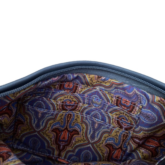 Sash Crossbody Sling Bag in Denim Blue 100% Leather - Picture 8 of 9